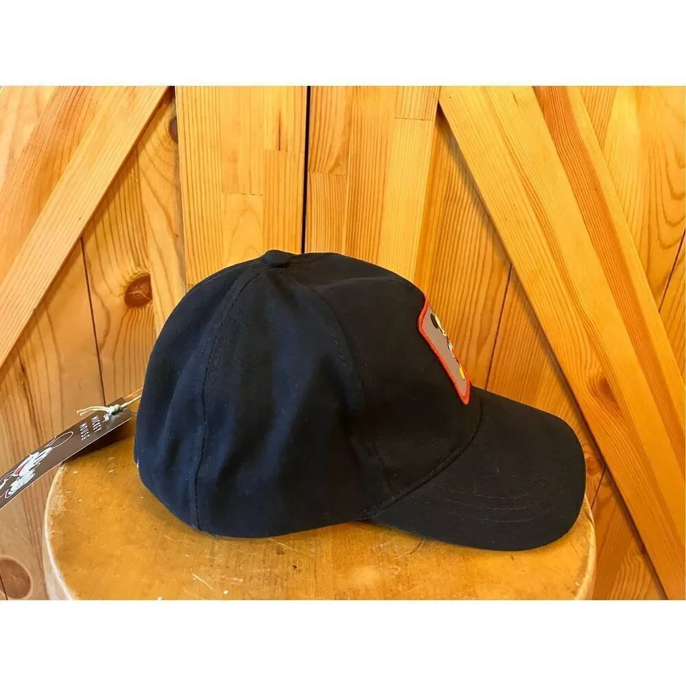 Disney Mickey Mouse hat black front patch adjustable (3384) nwt